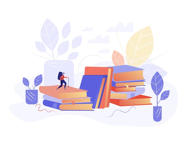 Educación El hombrecito se sube a los libros.