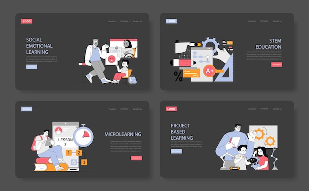 Educación Ilustración de vectores planos