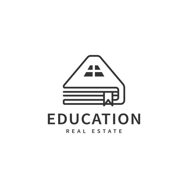 Educación inmobiliaria logotipo diseño inspiración 2