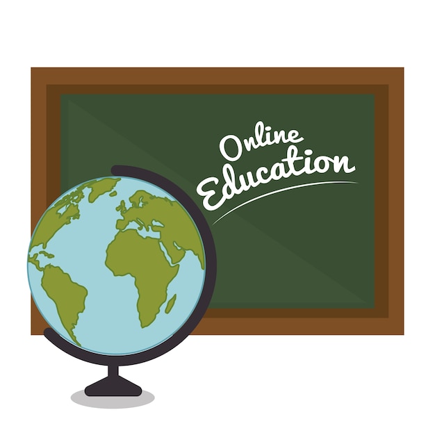 educación en línea aislados iconos vector ilustración diseño
