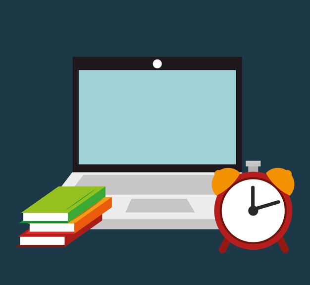 educación en línea elearning icono vector ilustración diseño