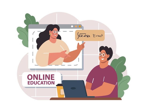 Educación en línea Estudio de carácter a distancia utilizando Internet en línea