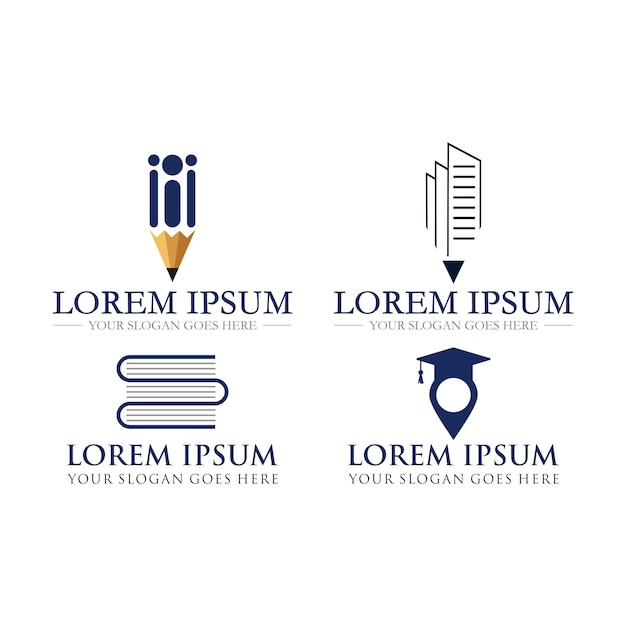 Educación logo universidad logo vector