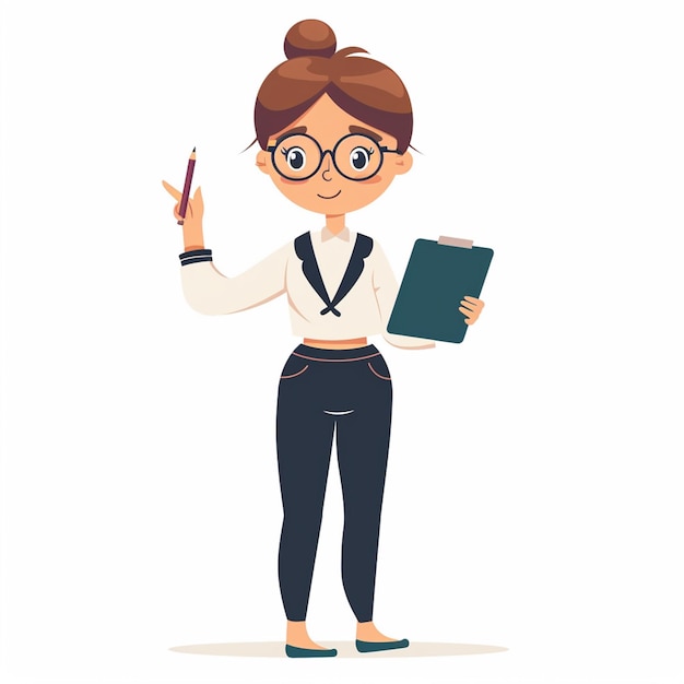 Educación del maestro en la escuela Ilustración del conocimiento en el aula Concepto de diseño feliz Estudiante vec