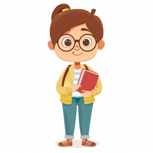 Educación del maestro en la escuela Ilustración del conocimiento en el aula Concepto de diseño feliz Estudiante vec