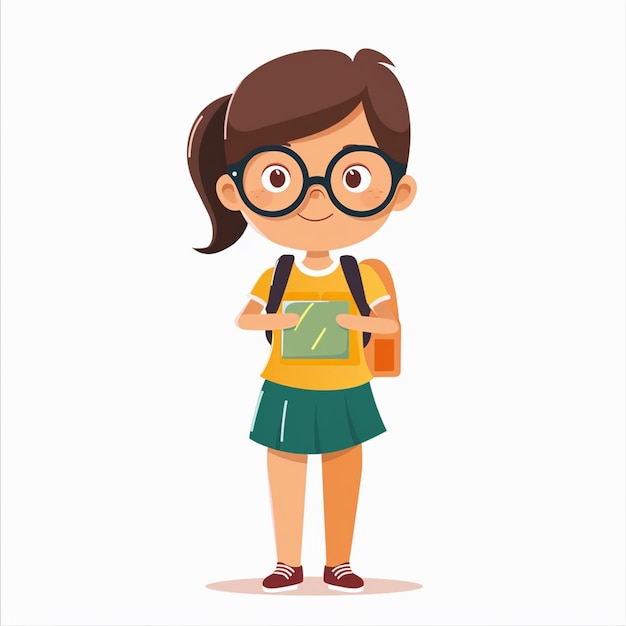 Educación del maestro en la escuela Ilustración del conocimiento en el aula Concepto de diseño feliz Estudiante vec