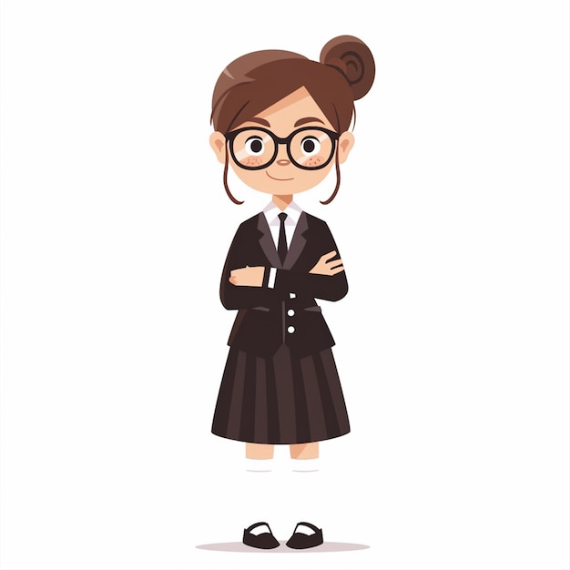 Educación del maestro en la escuela Ilustración del conocimiento en el aula Concepto de diseño feliz Estudiante vec