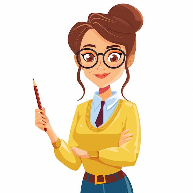 Educación del maestro en la escuela Ilustración del conocimiento en el aula Concepto de diseño feliz Estudiante vec