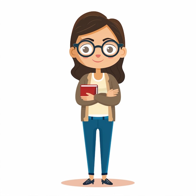 Educación del maestro en la escuela Ilustración del conocimiento en el aula Concepto de diseño feliz Estudiante vec