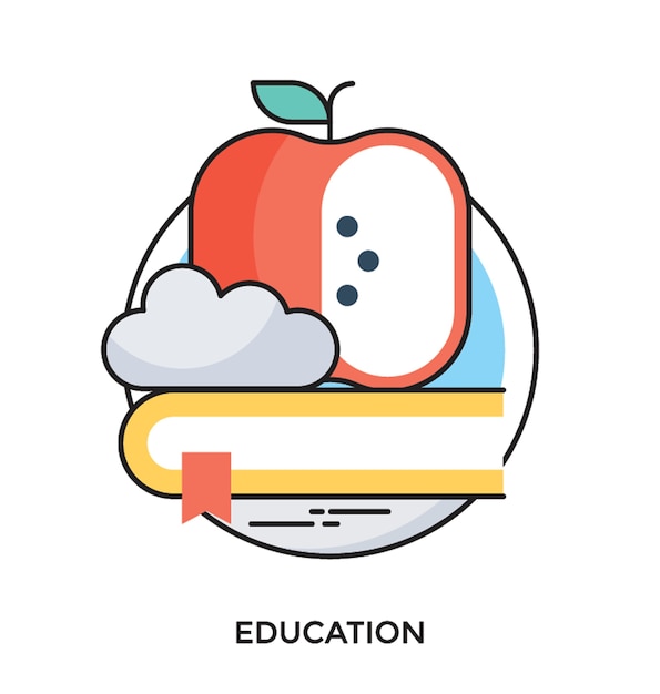 Educación plana vector icono