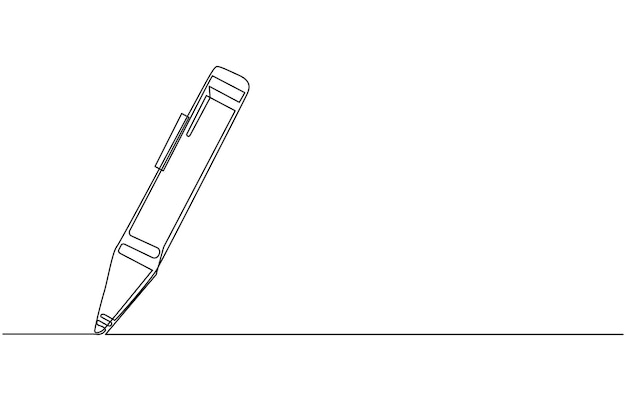 Educación Pluma dibujo de arte vectorial de contorno continuo de una línea y diseño minimalista simple de una línea