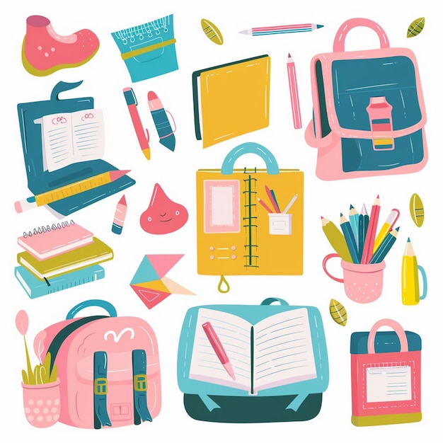 educación vectorial escuela estudio diseño estudiante libro ilustración icono concepto fondo pe