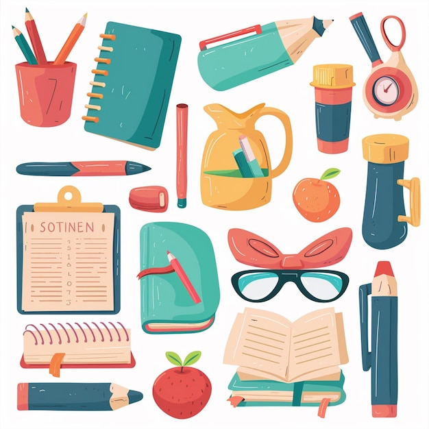 educación vectorial escuela estudio diseño estudiante libro ilustración icono concepto fondo pe