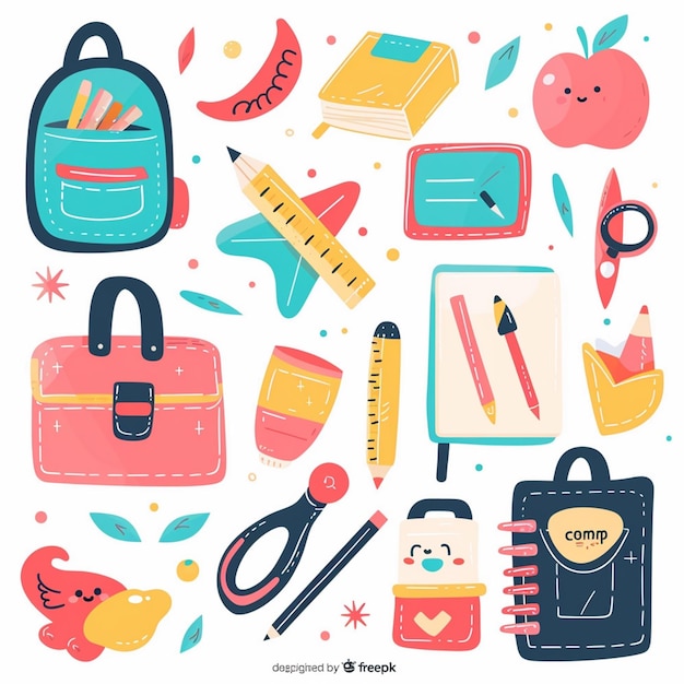 educación vectorial escuela estudio diseño estudiante libro ilustración icono concepto fondo pe