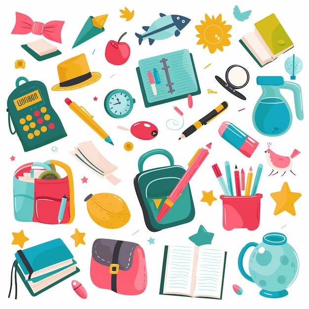educación vectorial escuela estudio diseño estudiante libro ilustración icono concepto fondo pe