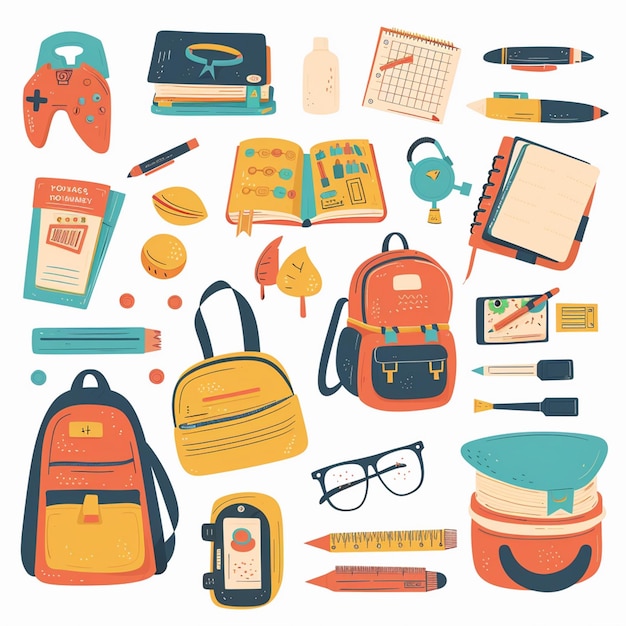 educación vectorial escuela estudio diseño estudiante libro ilustración icono concepto fondo pe