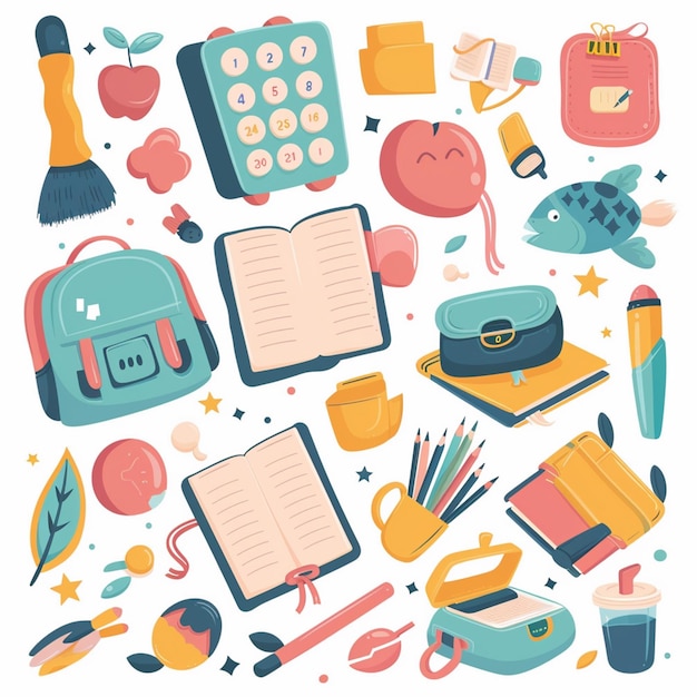 educación vectorial escuela estudio diseño estudiante libro ilustración icono concepto fondo pe