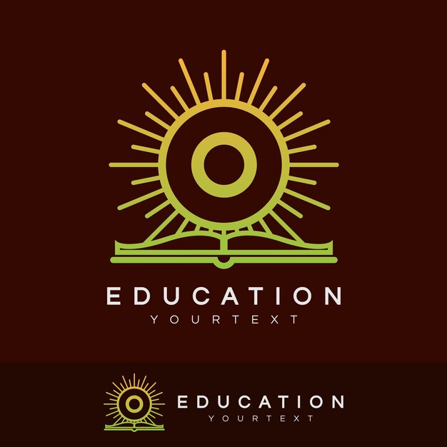 Education initial Letter O Logo design