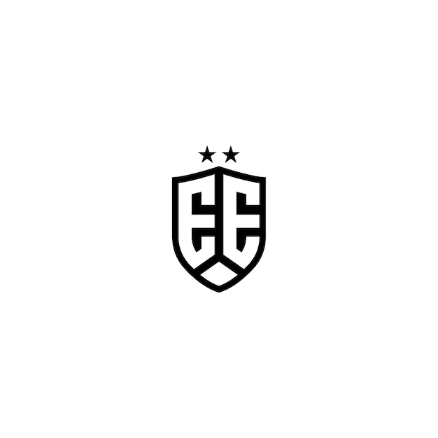 EE monograma logotipo diseño carta texto nombre símbolo monocromo logotipo alfabeto carácter simple logotipo