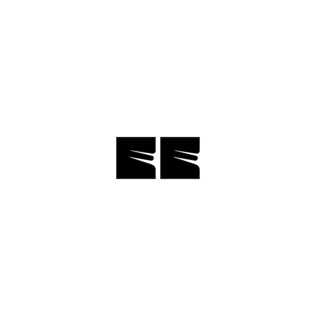 EE monograma logotipo diseño carta texto nombre símbolo monocromo logotipo alfabeto carácter simple logotipo