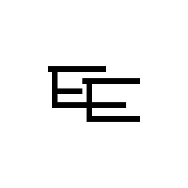 EE monograma logotipo diseño carta texto nombre símbolo monocromo logotipo alfabeto carácter simple logotipo