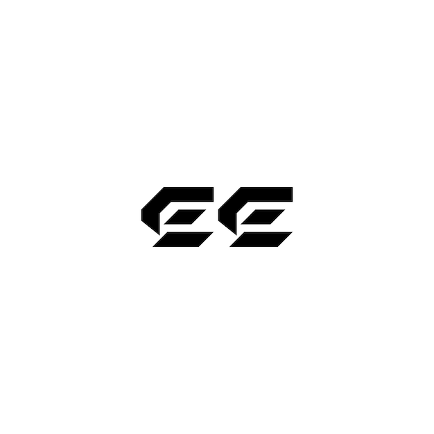 EE monograma logotipo diseño carta texto nombre símbolo monocromo logotipo alfabeto carácter simple logotipo