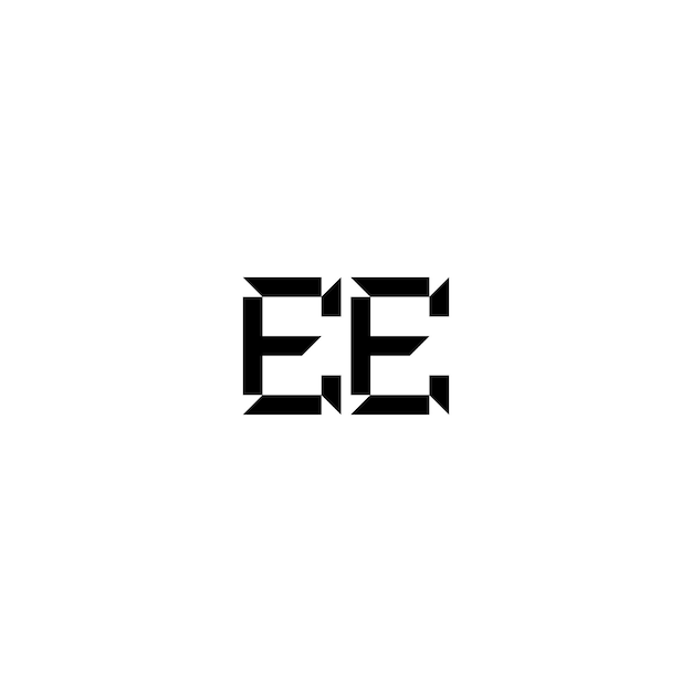 EE monograma logotipo diseño carta texto nombre símbolo monocromo logotipo alfabeto carácter simple logotipo