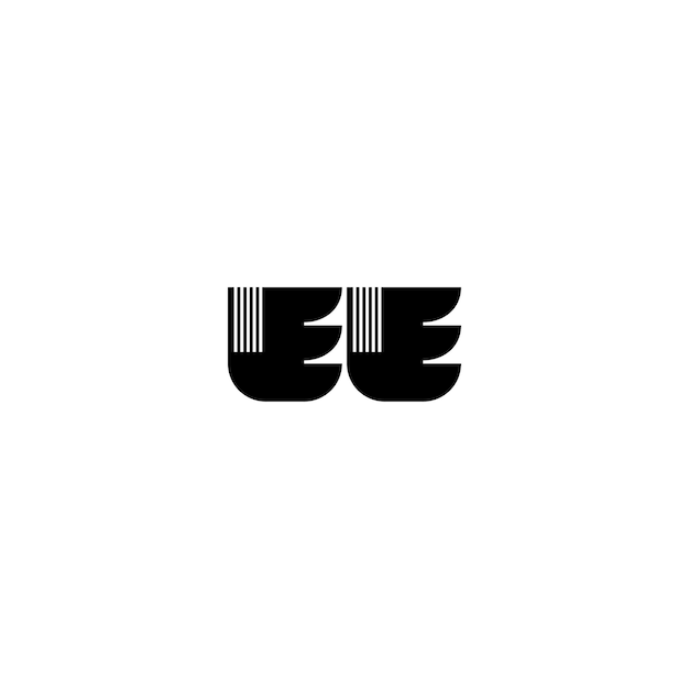 EE monograma logotipo diseño carta texto nombre símbolo monocromo logotipo alfabeto carácter simple logotipo