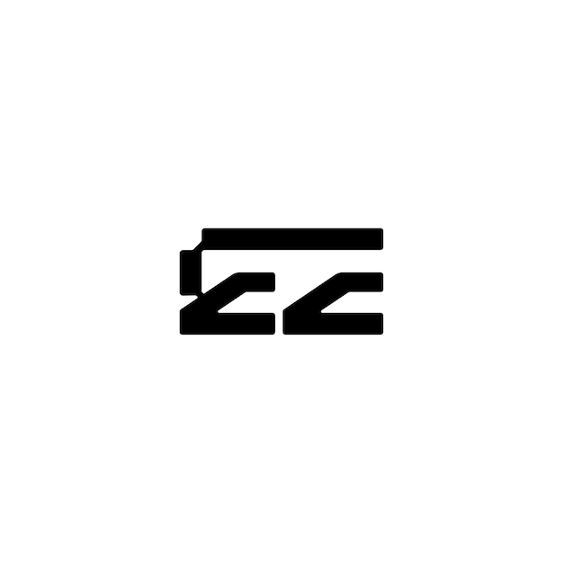 EE monograma logotipo diseño carta texto nombre símbolo monocromo logotipo alfabeto carácter simple logotipo