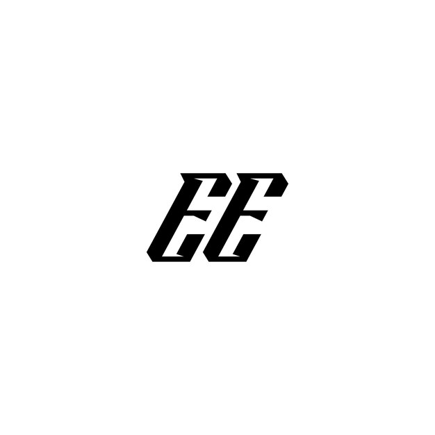EE monograma logotipo diseño carta texto nombre símbolo monocromo logotipo alfabeto carácter simple logotipo