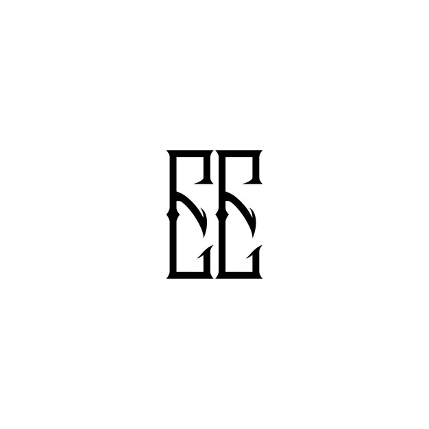 EE monograma logotipo diseño carta texto nombre símbolo monocromo logotipo alfabeto carácter simple logotipo