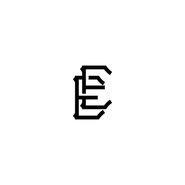 EE monograma logotipo diseño carta texto nombre símbolo monocromo logotipo alfabeto carácter simple logotipo
