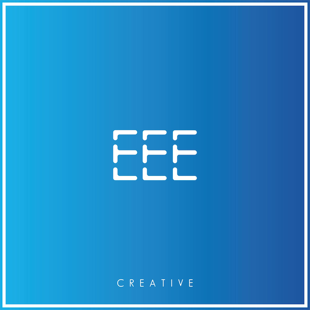 EEE Premium Vector último Diseño del logotipo Diseño creativo del logotipo Ilustración del vector Logotipo mínimo Monograma