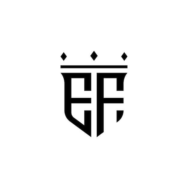 EF monograma logotipo diseño carta texto nombre símbolo monocromo logotipo alfabeto carácter simple logotipo