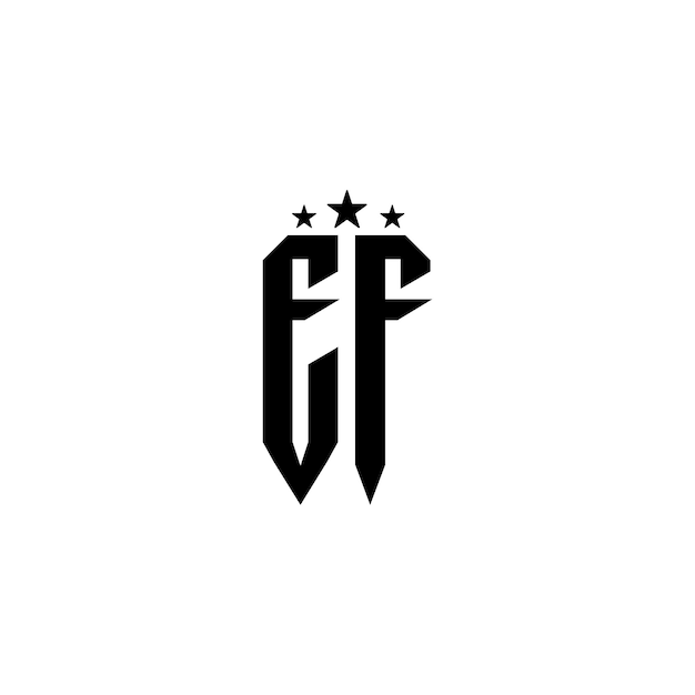 EF monograma logotipo diseño carta texto nombre símbolo monocromo logotipo alfabeto carácter simple logotipo