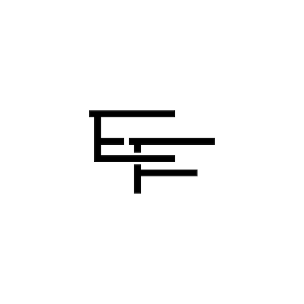 EF monograma logotipo diseño carta texto nombre símbolo monocromo logotipo alfabeto carácter simple logotipo