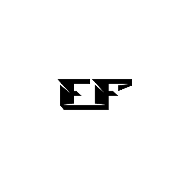 EF monograma logotipo diseño carta texto nombre símbolo monocromo logotipo alfabeto carácter simple logotipo