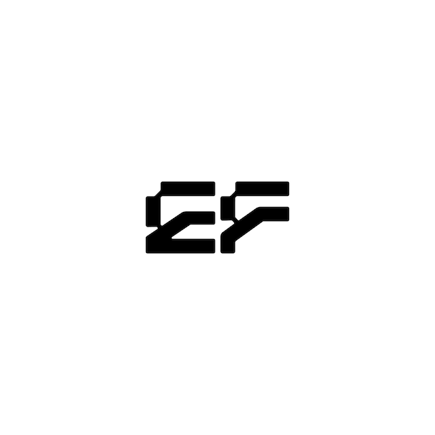 EF monograma logotipo diseño carta texto nombre símbolo monocromo logotipo alfabeto carácter simple logotipo