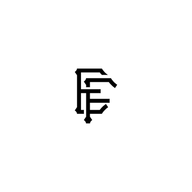 EF monograma logotipo diseño carta texto nombre símbolo monocromo logotipo alfabeto carácter simple logotipo