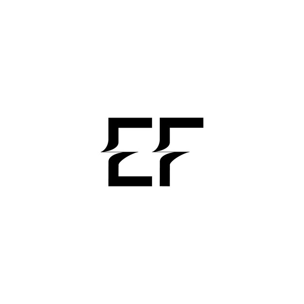 EF monograma logotipo diseño carta texto nombre símbolo monocromo logotipo alfabeto carácter simple logotipo