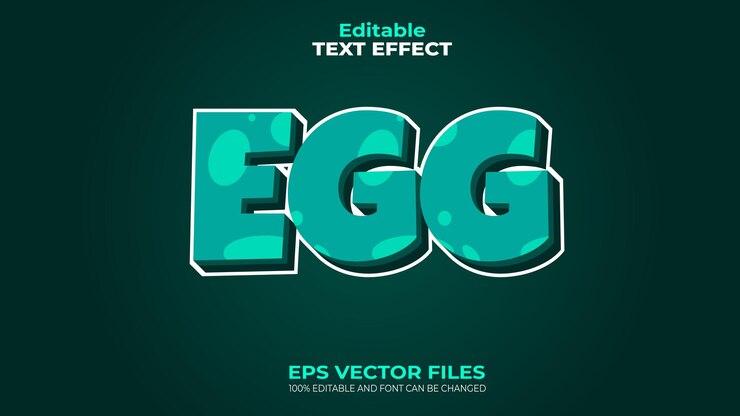 Vector efecto 3d cool eps editable efecto de texto y fuente se pueden cambiar