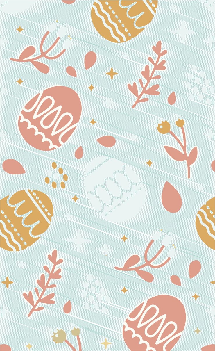 Efecto de acuarela de fondo con patrón vectorial sin costuras de Pascua