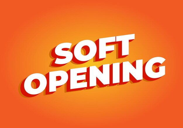 Efecto de apertura suave de texto en aspecto 3D y colores llamativos