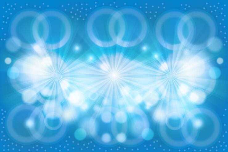 Vector efecto bokeh azul de la luz solar fondo