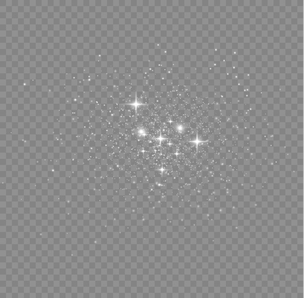 Efecto bokeh blanco brillo desenfoque estrellado destello chispas Polvo de estrellas destello de lente Luz de Navidad Vector