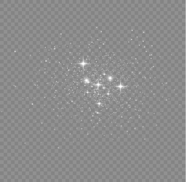 Efecto bokeh blanco brillo desenfoque estrellado destello chispas polvo de estrellas destello de lente luz de navidad vector