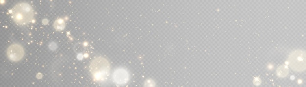 Efecto bokeh y brillo navideño Reflexiones de luz brillante de la nube de estrellas con polvo y deslumbramiento