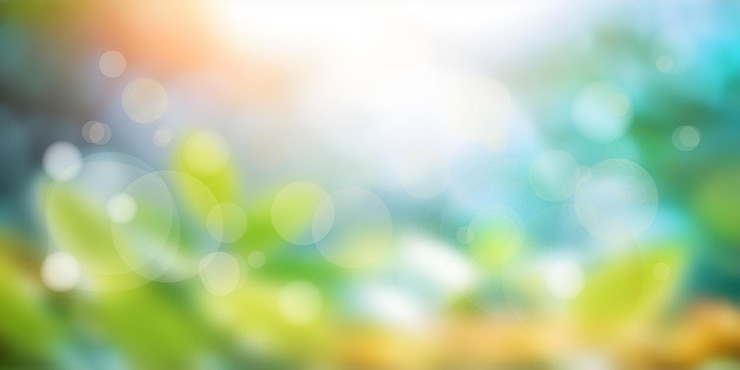 Vector efecto bokeh de fondo de resorte vectorial
