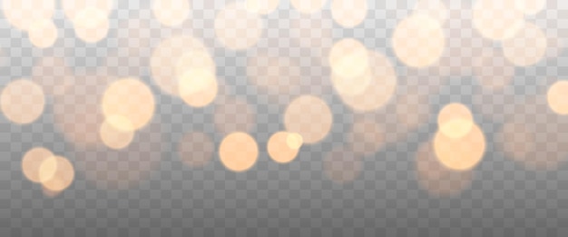 Efecto bokeh en un fondo transparente Ilustración vectorial