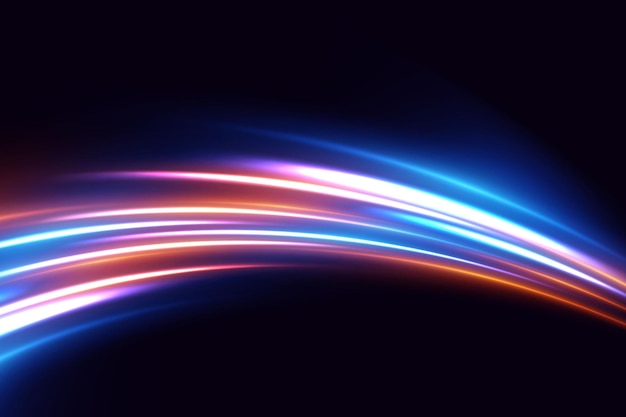 Efecto brillante de las chispas de velocidad de las líneas en movimiento